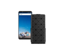 Купить - чехол для смартфона  Чехол-флип из экокожи для телефона Vernee X1 Черный ромб