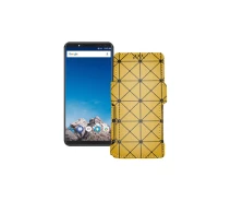 Купить - чехол для смартфона  Чехол-книга из экокожи для телефона Vernee X1 Золотой ромб
