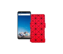 Купить - чехол для смартфона  Чехол-книга из экокожи для телефона Vernee X1 Красный ромб