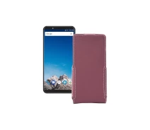 Купить - чехол для смартфона  Чехол-флип из экокожи для телефона Vernee X1 Бордовый