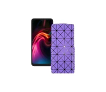 Купить - чехол для смартфона  Чехол-флип из экокожи для телефона UMiDIGI G1 Max Фиолетовый ромб