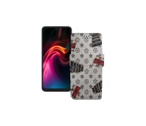 Купить - чехол для смартфона  Чехол-книга из экокожи для телефона UMiDIGI G1 Max Луи-Витон-белый