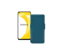 Купить - чехол для смартфона  Чехол-книга из экокожи для телефона Vivo iQOO U1 Тм. Бирюзовый