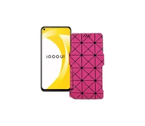 Купить - чехол для смартфона  Чехол-книга из экокожи для телефона Vivo iQOO U1 Розовый ромб