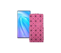 Купить - чехол для смартфона  Чехол-флип из экокожи для телефона Vivo Nex 3 5G Розовый ромб