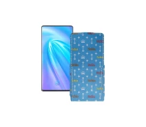 Купить - чехол для смартфона  Чехол-флип из экокожи для телефона Vivo Nex 3 5G Фэшн голубой