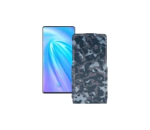 Купить - чехол для смартфона  Чехол-флип из экокожи для телефона Vivo Nex 3 5G Хаки-синий