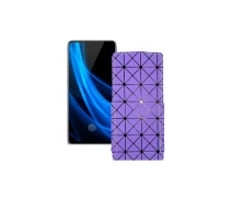 Купить - чехол для смартфона  Чехол-флип из экокожи для телефона Vivo Nex 3s 5G Фиолетовый ромб