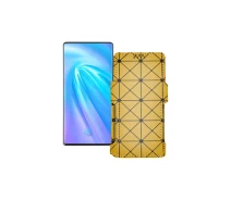 Купить - чехол для смартфона  Чехол-книга из экокожи для телефона Vivo Nex 3 5G Золотой ромб
