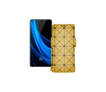 Купить - чехол для смартфона  Чехол-книга из экокожи для телефона Vivo Nex 3s 5G Золотой ромб