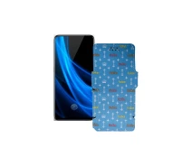 Купить - чехол для смартфона  Чехол-книга из экокожи для телефона Vivo Nex 3s 5G Фэшн голубой