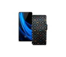 Купить - чехол для смартфона  Чехол-книга из экокожи для телефона Vivo Nex 3s 5G Фэшн черный