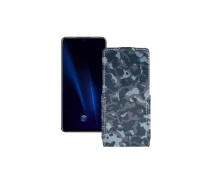 Купить - чехол для смартфона  Чехол-флип из экокожи для телефона Vivo iQOO Pro 5G Хаки-синий