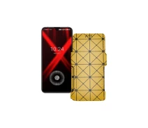 Купить - чехол для смартфона  Чехол-книга из экокожи для телефона UMiDIGI X Золотой ромб
