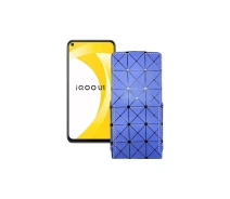 Купить - чехол для смартфона  Чехол-флип из экокожи для телефона Vivo iQOO U1 Синий ромб