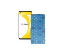 Купить - чехол для смартфона  Чехол-флип из экокожи для телефона Vivo iQOO U1 Фэшн голубой