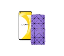 Купить - чехол для смартфона  Чехол-флип из экокожи для телефона Vivo iQOO U1 Фиолетовый ромб