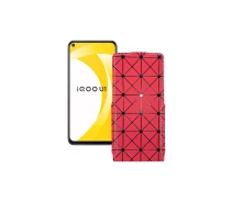 Купить - чехол для смартфона  Чехол-флип из экокожи для телефона Vivo iQOO U1 Красный ромб