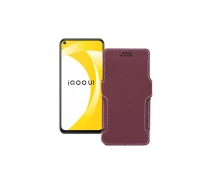 Купить - чехол для смартфона  Чехол-книга из экокожи для телефона Vivo iQOO U1 Бордовый