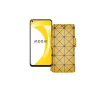 Купить - чехол для смартфона  Чехол-книга из экокожи для телефона Vivo iQOO U1 Золотой ромб