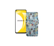 Купить - чехол для смартфона  Чехол-книжка из экокожи для телефона Vivo iQOO U1 Круги-цветные