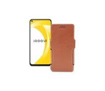 Купить - чехол для смартфона  Чехол-книга из экокожи для телефона Vivo iQOO U1 Коричневый
