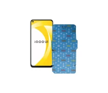 Купить - чехол для смартфона  Чехол-книга из экокожи для телефона Vivo iQOO U1 Фэшн голубой