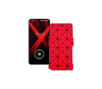 Купить - чехол для смартфона  Чехол-книга из экокожи для телефона UMiDIGI X Красный ромб