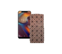 Купить - чехол для смартфона  Чехол-флип из экокожи для телефона UMiDIGI A3 Pro Коричневый ромб
