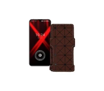 Купить - чехол для смартфона  Чехол-книга из экокожи для телефона UMiDIGI X Коричневый ромб