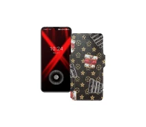 Купить - чехол для смартфона  Чехол-книга из экокожи для телефона UMiDIGI X Луи-Витон-коричневый