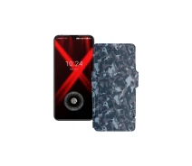 Купить - чехол для смартфона  Чехол-книга из экокожи для телефона UMiDIGI X Хаки-синий