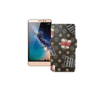 Купить - чехол для смартфона  Чехол-книга из экокожи для телефона Hisense F23 Луи-Витон-коричневый