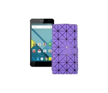 Купить - чехол для смартфона  Чехол-флип из экокожи для телефона Hisense C20s Фиолетовый ромб