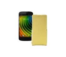 Купить - чехол для смартфона  Чехол-флип из экокожи для телефона Fly IQ4413 Золотой