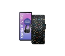 Купить - чехол для смартфона  Чехол-книга из экокожи для телефона Sony Xperia 10 V Фэшн черный