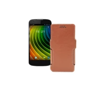 Купить - чехол для смартфона  Чехол-книга из экокожи для телефона Fly IQ4413 Коричневый