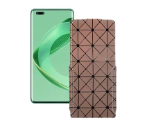 Купить - чехол для смартфона  Чехол-флип из экокожи для телефона Huawei nova 11 Pro Коричневый ромб