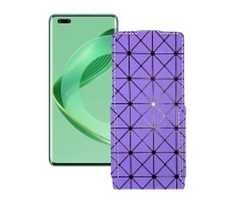 Купить - чехол для смартфона  Чехол-флип из экокожи для телефона Huawei nova 11 Pro Фиолетовый ромб