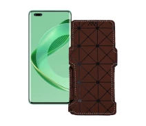 Купить - чехол для смартфона  Чехол-книга из экокожи для телефона Huawei nova 11 Pro Коричневый ромб