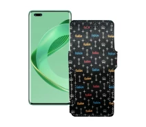 Купить - чехол для смартфона  Чехол-книга из экокожи для телефона Huawei nova 11 Pro Фэшн черный