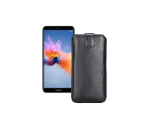 Купить - чехол для смартфона  Вытяжка из кожи для телефона Honor 7x Черный