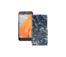Купить - чехол для смартфона  Чехол-флип из экокожи для телефона Wileyfox Spark Хаки-синий