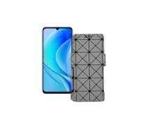 Купить - чехол для смартфона  Чехол-книга из экокожи для телефона Huawei Nova Y70 Серый ромб