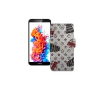 Купить - чехол для смартфона  Чехол-книга из экокожи для телефона TP-Link Neffos C5 Plus Луи-Витон-белый