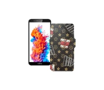 Купить - чехол для смартфона  Чехол-книга из экокожи для телефона TP-Link Neffos C5 Plus Луи-Витон-коричневый