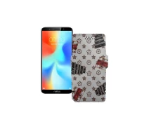 Купить - чехол для смартфона  Чехол-книга из экокожи для телефона TP-Link Neffos C9a Луи-Витон-белый