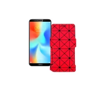 Купить - чехол для смартфона  Чехол-книга из экокожи для телефона TP-Link Neffos C9a Красный ромб