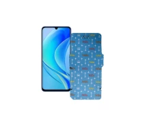 Купить - чехол для смартфона  Чехол-книжка из экокожи для телефона Huawei Nova Y70 Фэшн голубой