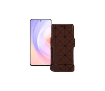 Купить - чехол для смартфона  Чехол-книга из экокожи для телефона Honor X40i Коричневый ромб
